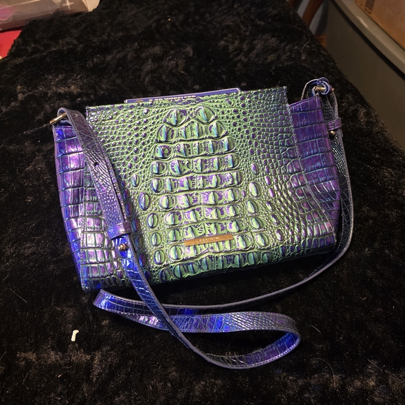 Brahmin Handbags - Brahmin Iridescent Blue Green Crossbody Bag